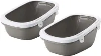 2er Sparpack Katzentoilette Katzenklo Schalentoilette SIMBA mit Rand + Siebeinsatz