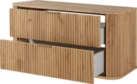 Badezimmerschrank Eiche Craft + goldener Griff, 41,5 x 100 x 51,7 cm