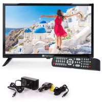 RED OPTICUM 19 Zoll (48cm) TV LE19T30921 - inkl. KFZ Adapter und DVB-T Antenne - Camping Fernseher 12V / 230V Betrieb mit Triple Tuner (DVB-C/-S2/-T2) CI+ Steckplatz USB 2.0 HDMI PVR-Funktion