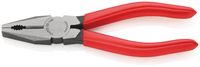 KNIPEX 03 01 160 EAN Szczypce uniwersalne z powłoką z tworzywa sztucznego, czarne, atramentowane 160 mm