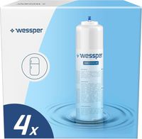 Wessper Vodní filtr do chladničky, náhradní filtrační vložky kompatibilní s chladničkami Samsung Side By Side, DA29-10105J, BOSCH, SIEMENS, LG, SMEG - 4ks