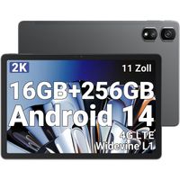 Blackview Tab 16 Pro Gaming Tablet 11 Zoll, 16(8+8) GB RAM + 256GB ROM(1TB TF), Android 14 Tablet 2K 2000 x 1200 IPS, Octa-Core, 8MP+13MP, 7700mAh/4G