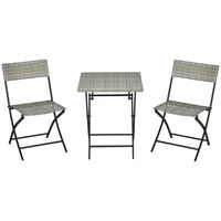 Outsunny Polyrattan 3 Piece Bistro Set Seating Group Ratanový zahradní nábytek Set