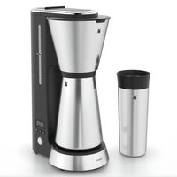 WMF Küchenminis Aroma Kaffeemaschine mit Thermoskanne (870 Watt, Filterkaffee 5 Tassen, Thermobecher to go (350ml), 24 Stunden-Timer, Abschaltautomatik) cromargan matt