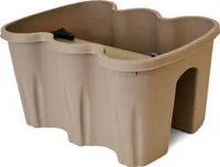 DEUBA® Geländerkasten 38x29x20cm inkl. Klammern witterungsbeständig Geländer Balkonkasten Blumentopf Blumenkasten Caramel
