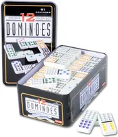 Longfield Games Domino hra Double 12 v plechu 91 dielikov