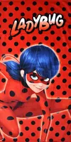Kinder Strandtuch Miraculous Ladybug Dots
