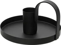 Kerzenhalter mit Henkel 10x6cm Metall 1 Stück Schwarz