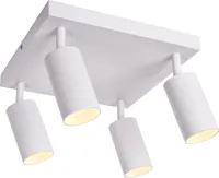 Deckenleuchte schwenkbar weiß Deckenstrahler Wandleuchte 4x GU10 Fassung ProSpot 866-4