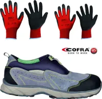 Cofra Sicherheitsschuhe New Sky S1 P SRC inklusive 2 Paar Arbeitshandschuhe Größe 9 & 10 (Größe 41)