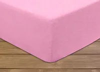 Prześcieradło z gumką, frotte 60x120 jasnoróżowe