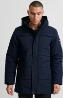 11 Project PRBraga Herren Winterparka Parka Winterjacke gefüttert mit hochabschließendem Kragen