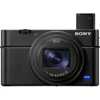 Digitalkamera Sony Cyber-Shot DSC-RX100VII, 20,2 MP, 4K HDR, 1-Zoll-Sensor, ZEISS-Objektiv 24-200 mm, Klappbildschirm, Schwarz