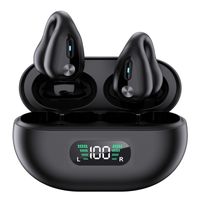 YYK-Q80 Ohrclip-Bluetooth-Kopfhörer, Nicht-In-Ear-Ohrhörer, kabellose Bluetooth-Sportkopfhörer, Bluetooth 5.3, 350 mAh Akkukapazität, Schwarz