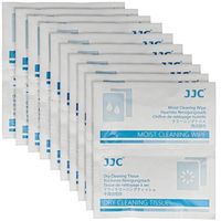 JJC Reinigungstücher für Objektivlinsen | Einweg-Reinigungstücher-Kits für Objektive, Filter, Linsen, Display | 10 feuchte und trockene, nichtalkoholische Reinigungstücher