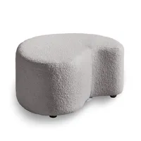 Miuf Pouf Bouclé Hocker NON-83 Hellgrau