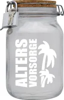 Spardose Geld Geschenk Ideen Alters Vorsorge Transparent Größe XL 2 Liter