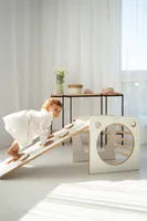 Montessori Kletterwürfel mit kleiner Rutsche WÖLKCHEN