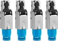 Netzwerkstecker RJ45 Stecker Cat8 CAT8.1 4x Steckverbinder werkzeuglos geschirmt