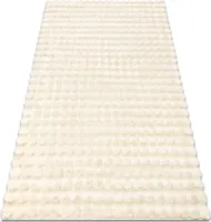 Koberec BUBBLE slonová kost 12 IMITACE KRÁLIČÍ KOŽEŠINY 3D strukturální béžový 160x220 cm