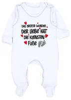 TupTam Unisex Baby Strampler Set Spruch Mamas & Papas Schatz, Farbe: Das größte Wunder der Liebe / Weiß, Größe: 50