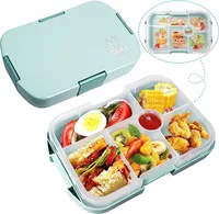 Brotdose Kinder mit Fächern, 920 ml Kinder Bento Box Lunchbox, mit  6 Unterteilung, Jausenbox für Erwachsene, Mädchen, Jungen