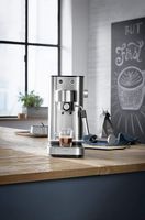 WMF Lumero Siebträger Espressomaschine 1400 Watt, 3 Einsätzen, für 1-2 Tassen Espresso, auch für Pads, 15 bar, Tassenabstellfläche, Milchaufschäumdüse, edelstahl matt