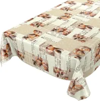 Tischdecke Wachstuch Essen Beige Robust Wasserabweisend Breite 140 cm Länge 100 cm