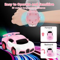 Fernbedienung Autouhr Spielzeug Mini Fernbedienung Uhr Spielzeug USB Ladegerät RC Stunt Car Racing Armband mit Staubschutz Jungen Mädchen