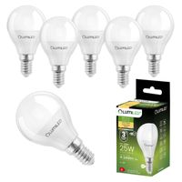 LUMILED Żarówki LED E14 P45 2.5W zastępuje (25W żarówka) 6 sztuk zestaw 249lm 3000K ciepła biel 180° kąt świecenia 230V żarówka żarówka żarówka kształt kropli kula energooszczędna lampa