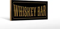 Dřevěná cedule Poznámka 27x10cm Whiskey Bar