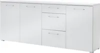 Sideboard "400" in weiß mit 3 Schubladen und 3 Türen. Abmessungen (BxHxT) 194x82x40 cm