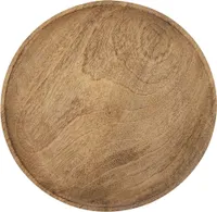 Orion Schneidebrett Serviertablett Holztablett Servierbrett Servierteller rund aus Mangoholz, 30 cm