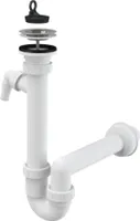 Siphon Spülbecken DN 70 Edelstahlgitter Abflussrohr DN 40 Anschluss Spül- Waschmaschine Geruchsverschluss