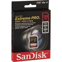 SanDisk Extreme PRO - 128 GB - SDXC - Klasse 10 - UHS-II - 300 MB/s - 260 MB/s