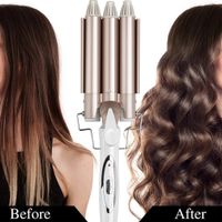 Lockenstab 3 fässer Beach Waves Welleneisen Große Locken Mermaid Wellenstab Welleisen mit Klemme Curling Iron