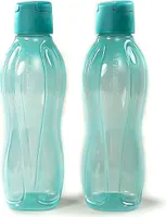 TUPPERWARE To Go Eco 750ml blau/türkis Trinkflasche Clippverschluss Ökoflasche (2)