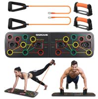 13-in-1-Klapp-Push-up-Rack-Board mit Griff und Widerstand Band Fitness Workout Training Gymnastik-Übungs-Pushup-Ständer