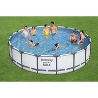 Bestway Bestway Steel Pro Max Frame Pool Komplett-Set 457x122 cm 16015 Liter Rund Blau  