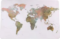 Schreibtischunterlage Kontinente auf weißem Grund / Welt / Weltkarte / Erde  40 x 60 cm abwischbar