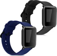 kwmobile 2x Sportarmband kompatibel mit Huami Amazfit Bip S / Bip S Lite Armband - Fitnesstracker Band Set aus TPU Silikon