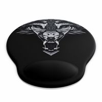 Titanwolf Gaming Mauspad mit Handgelenkauflage, Office Gel Mousepad mit Handgelenkpolster, schwarz