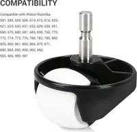 kwmobile 2x Vorderradmodul kompatibel mit iRobot Roomba Serie 500/600/700/800/900 - Front Räder Ersatzrad Set - Staubsauger Zubehör für Saugroboter