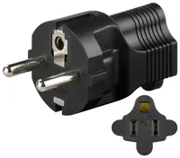 Goobay 95306 Netzadapter, Schwarz - US/Japan-Buchse (Typ B, NEMA 5-15, 3-polig) > Schutzkontaktstecker (Typ F, CEE 7/4)