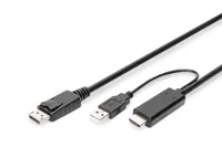 Kabel adaptéru DIGITUS 4K HDMI - HDMI na DisplayPort