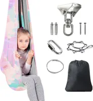 (230 x 150 cm, přenosná verze) Vnitřní nebo venkovní houpačka Sensory Swing for Kids - vnitřní terapeutická houpačka pro děti, kojence a dospělé s 360° otočným elastickým pásem