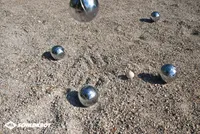*BOULE/BOCCIA Set, 2x3 Stahlkugeln+Zielkugel in Tragetasche
