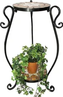 DanDiBo Blumenhocker Mosaik Rund 61 cm Blumenständer 12019 Beistelltisch Pflanzenständer Mosaiktisch