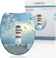 SCHÜTTE WC Sitz LIGHTHOUSE, Duroplast Toilettendeckel mit Absenkautomatik