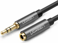 Ugreen AV118 1m 3,5 mm Stereo Audio Verlängerungskabel, Stecker zu Buchse, Silber